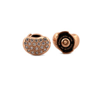 Tiffany & Co. 18k Rose Gold Diamond Bean Earrings by Elsa Peretti