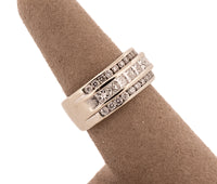 14K White Gold Diamond Band