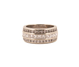 14K White Gold Diamond Band