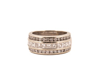 14K White Gold Diamond Band