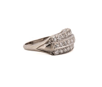 Antique 14K White Gold Diamond Band