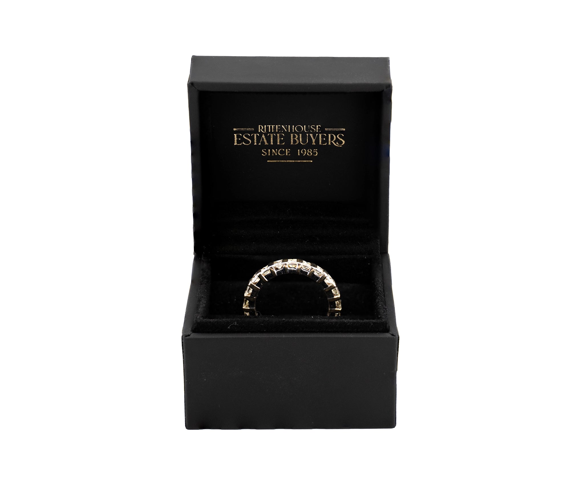 14K White Gold 1.27cttw. Princess Cut Diamond Eternity Band