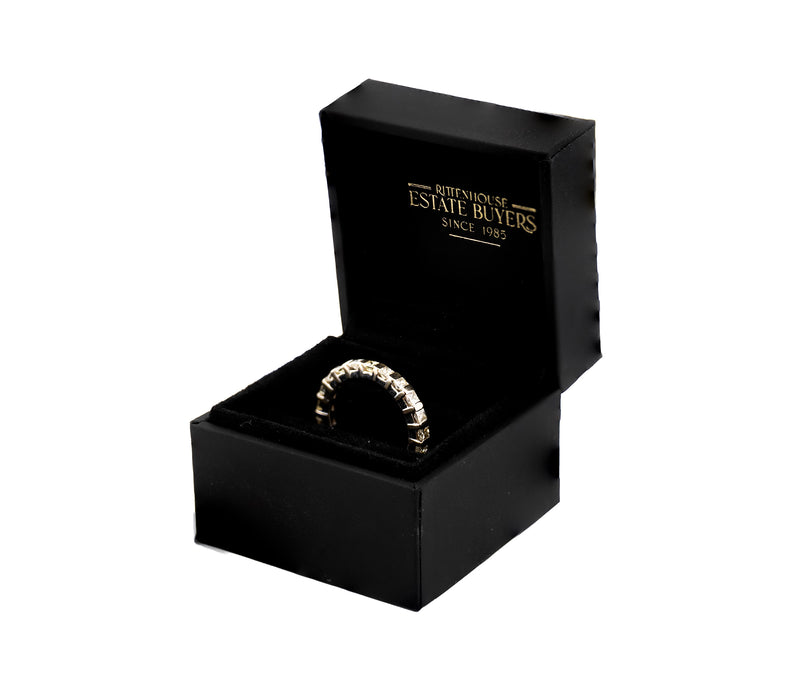 14K White Gold 1.27cttw. Princess Cut Diamond Eternity Band
