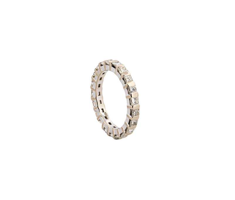 14K White Gold 1.27cttw. Princess Cut Diamond Eternity Band