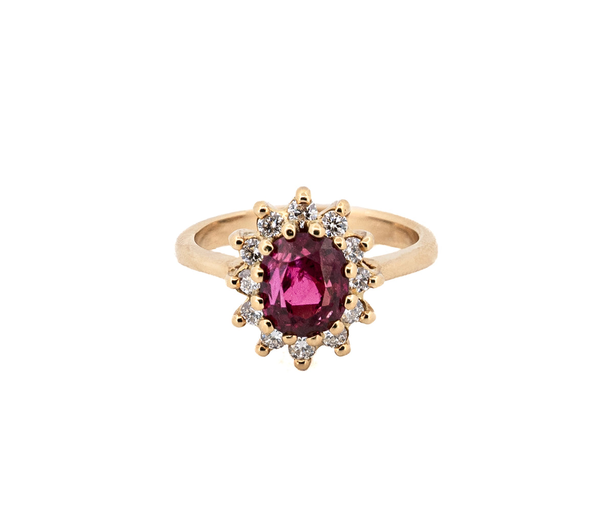 Gemstone 18K  CTW Cushion Rubys
