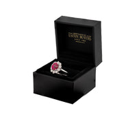 18K White Gold Diamond & Ruby Ring