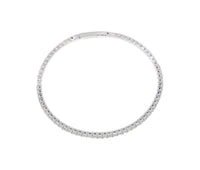 14K White Gold Danwak 1.56Ct Diamond Flexible Bangle Bracelet