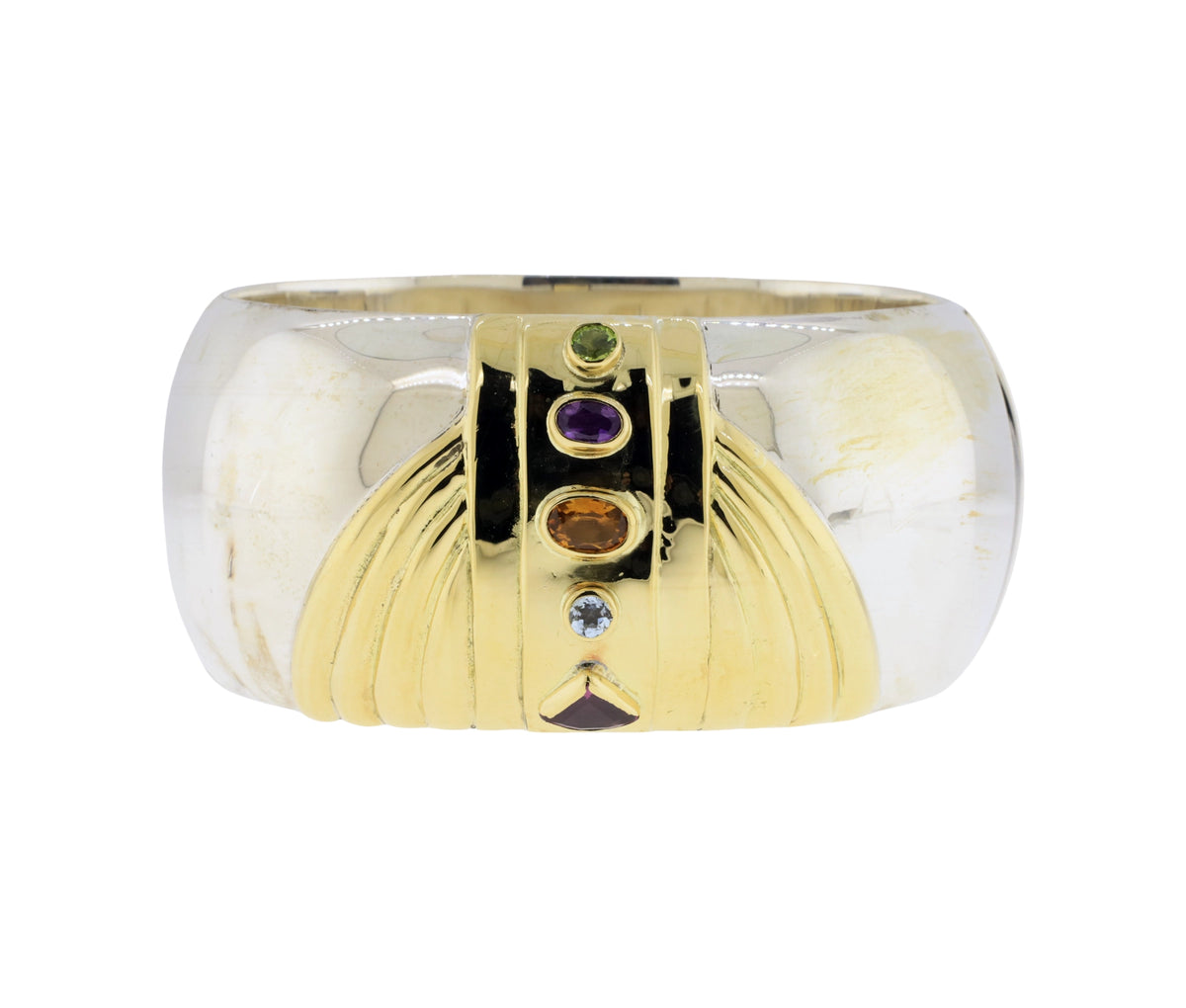 Sterling Silver and 18K Yellow Gold  La Nouvelle Bague Multi Gem Bracelet
