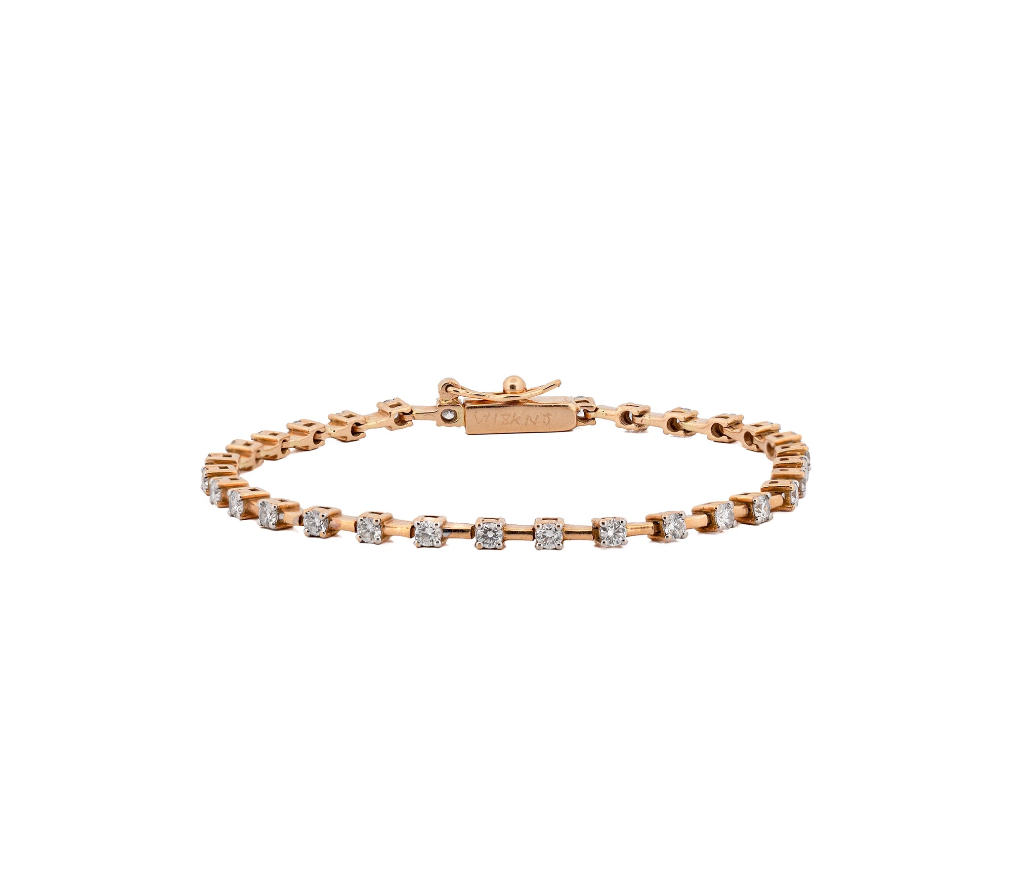 18K Rose Gold Diamond Bracelet