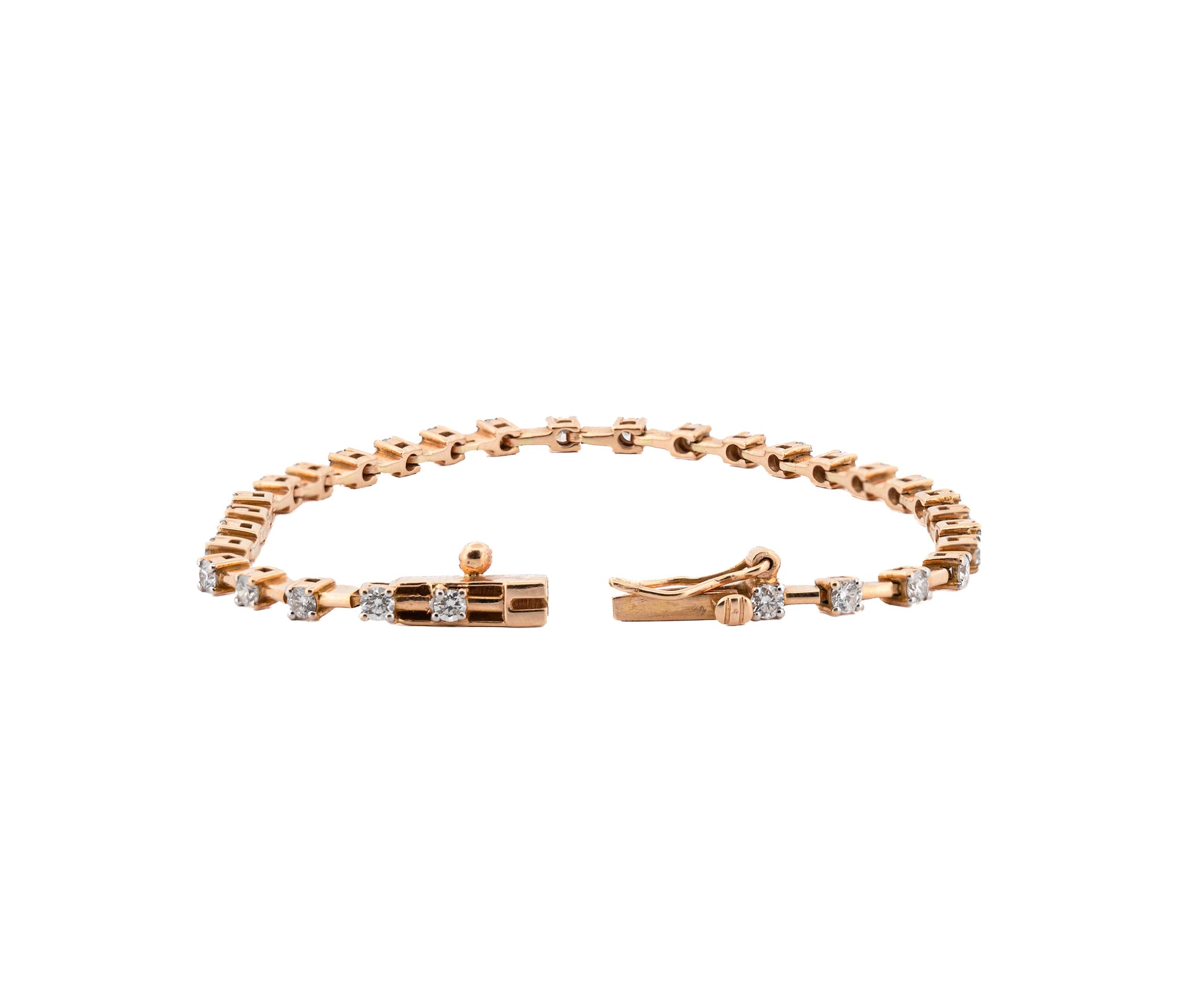 18K Rose Gold Diamond Bracelet