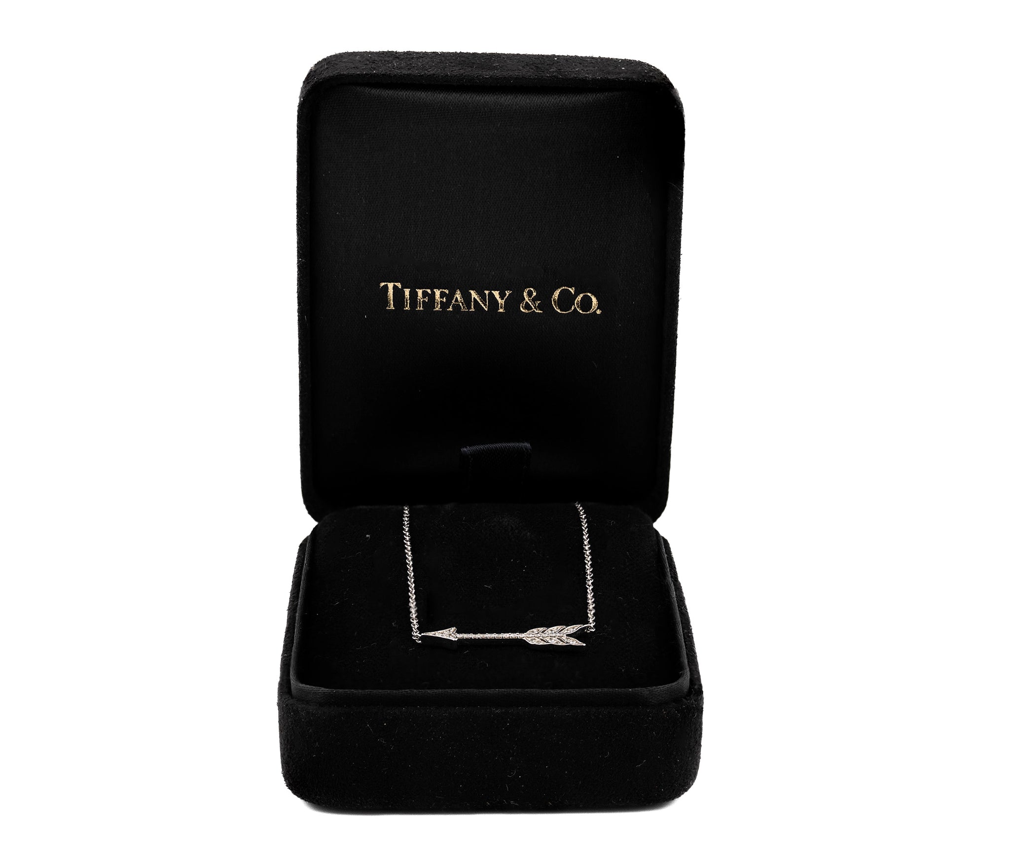 Tiffany and Co Platinum 0.20 cttw. Diamond Arrow Necklace