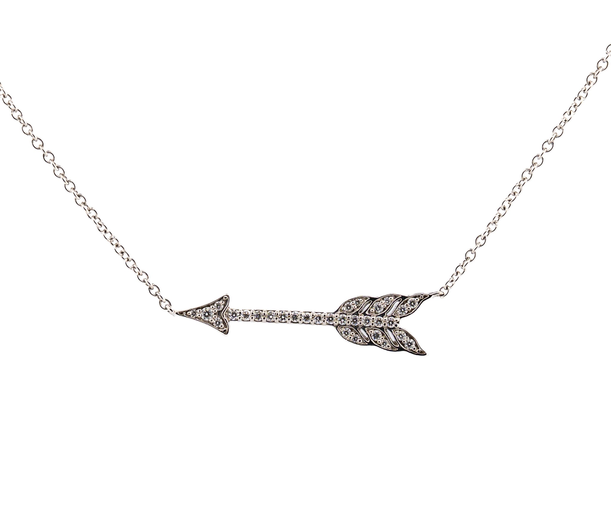 Tiffany and Co Platinum 0.20 cttw. Diamond Arrow Necklace