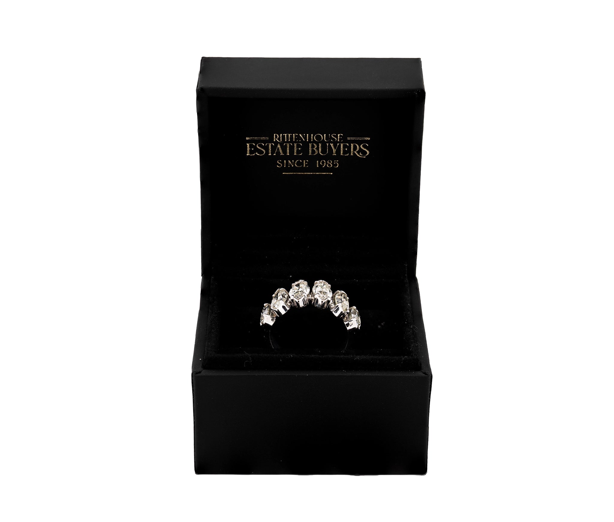 14K White Gold 3.05 cttw Marquise Diamond Half Eternity Band