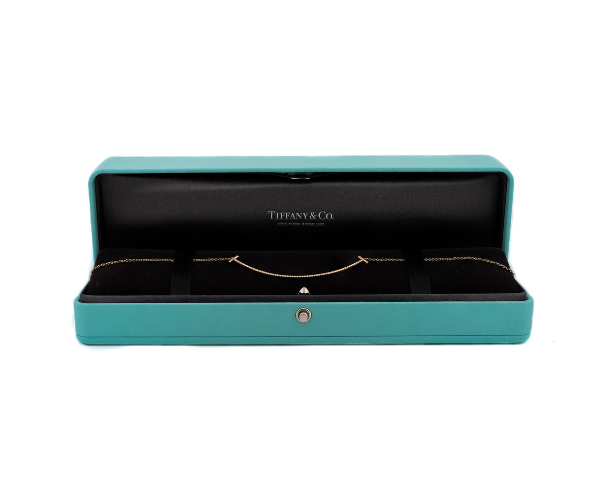 Tiffany & Co 18K .90 cttw. Diamond Smile Necklace