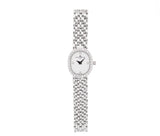Baume & Mercier Vintage Women's 26mm 14k White Gold Diamond Bezel Quartz Watch