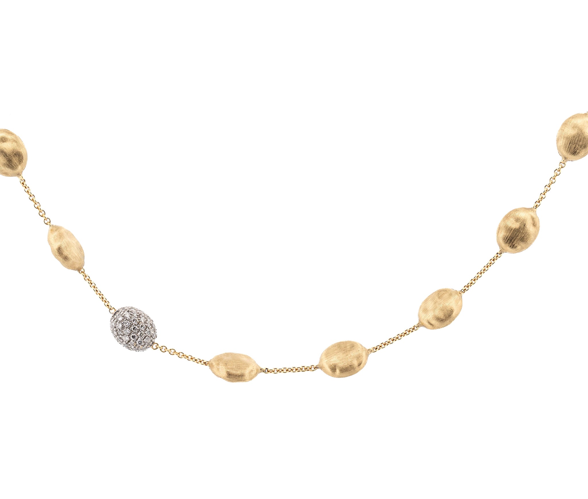 Marco Bicego 18K Siviglia Diamond & Bean Necklace