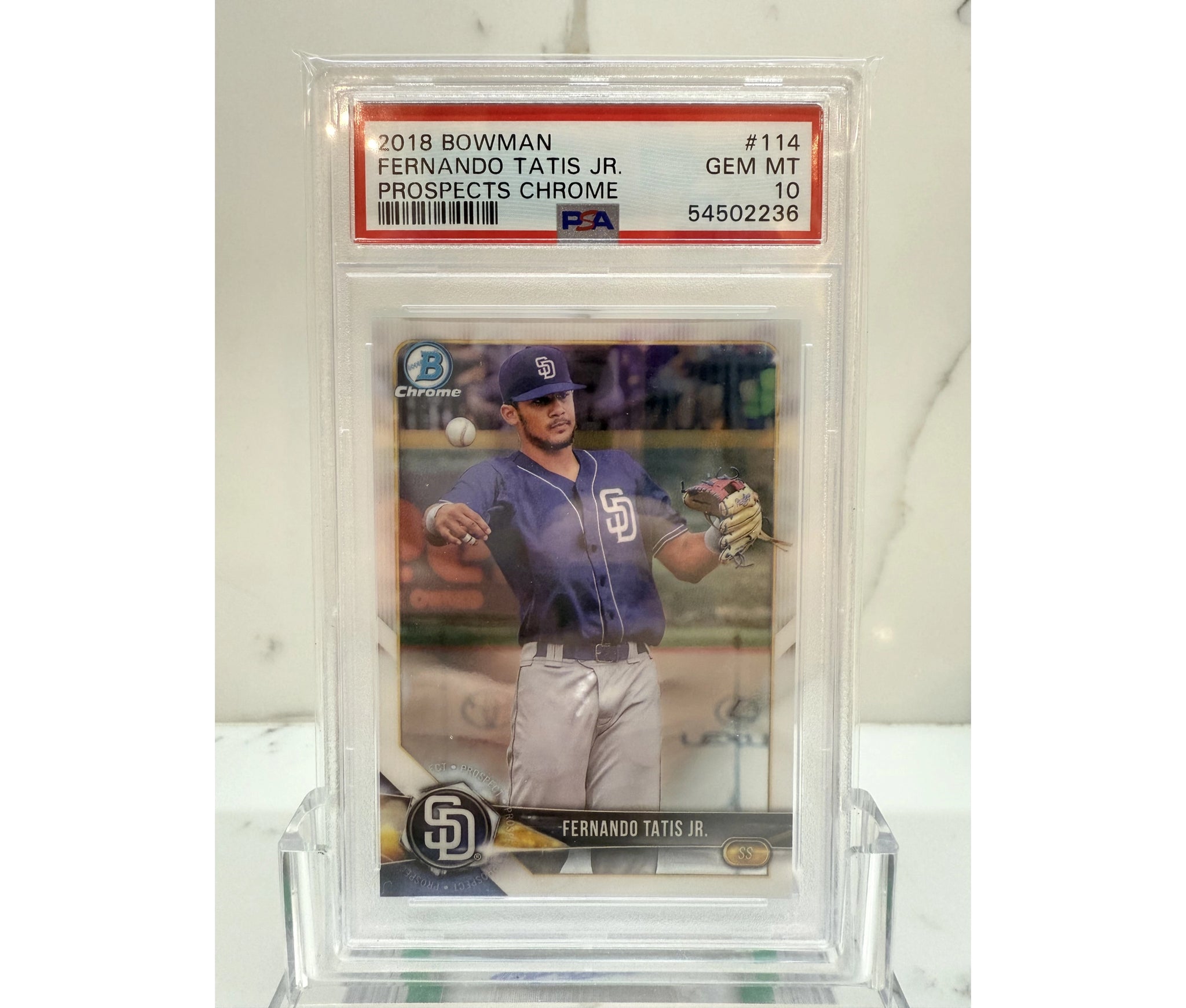 2018 Bowman Chrome Fernando Tatis Jr. Prospects Chrome #114 PSA 10