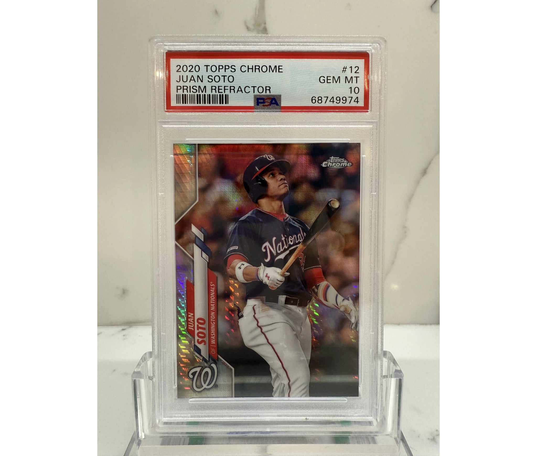 2020 Topps Chrome Juan Soto Prism Refractor PSA 10