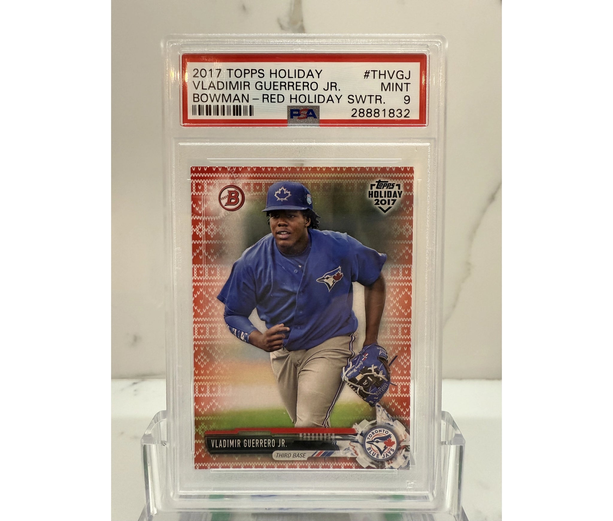 2017 Topps Holiday Vladmir Guerrero JR. Red Holiday Sweater /10