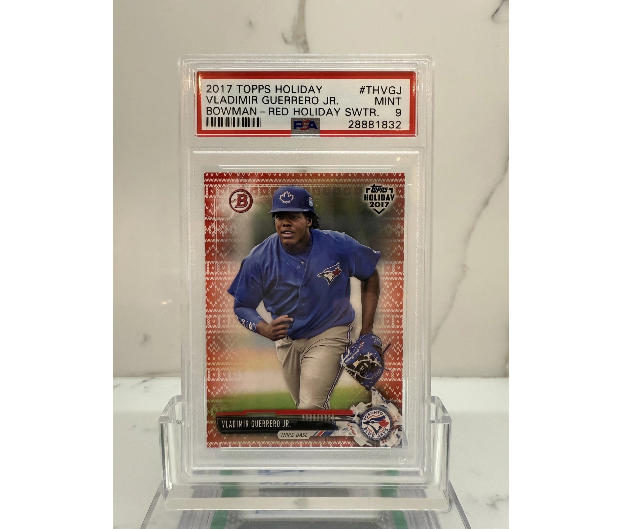 2017 Topps Holiday Vladmir Guerrero JR. Red Holiday Sweater /10