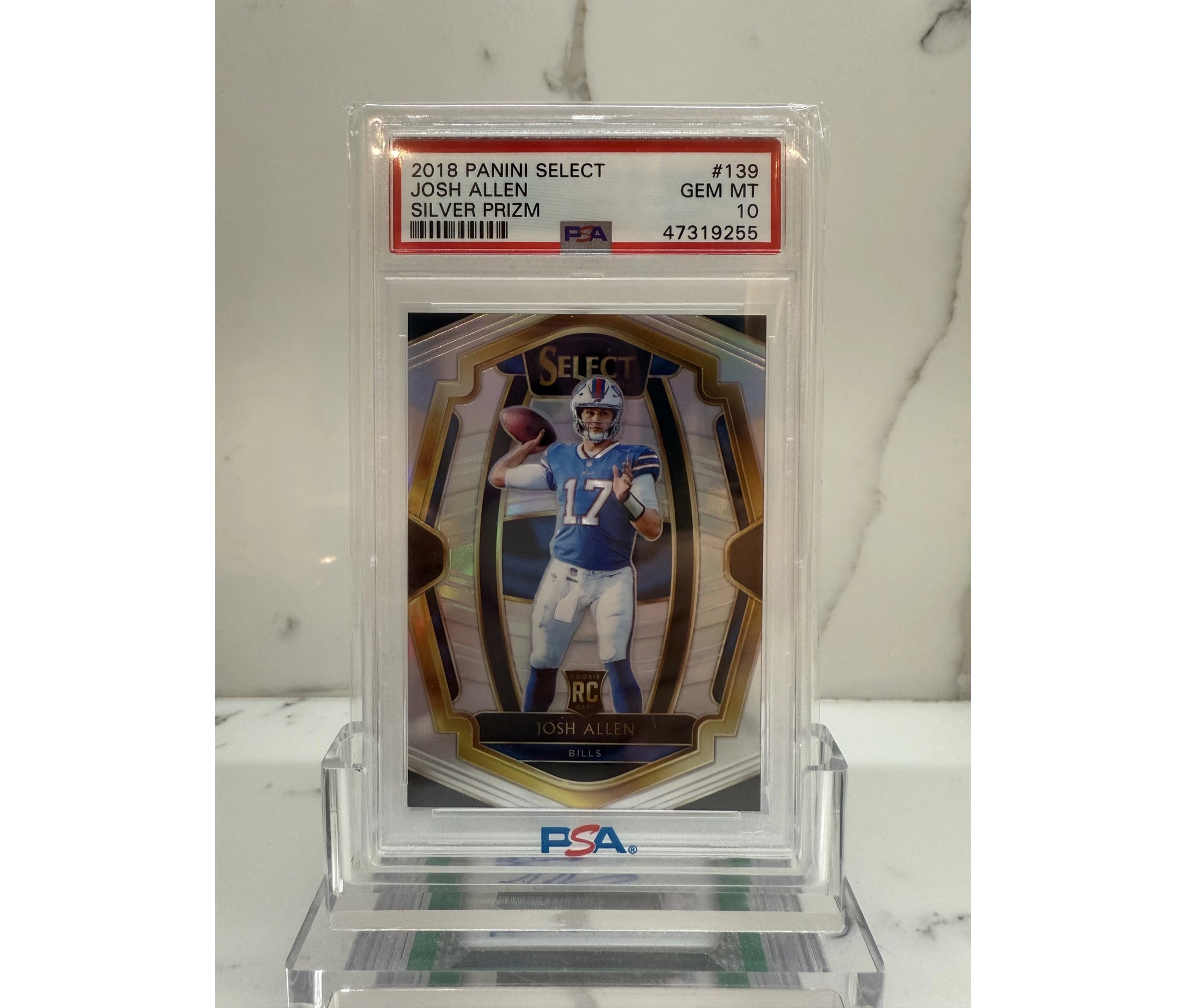 2018 Panini Select Josh Allen Silver Prizm PSA 10