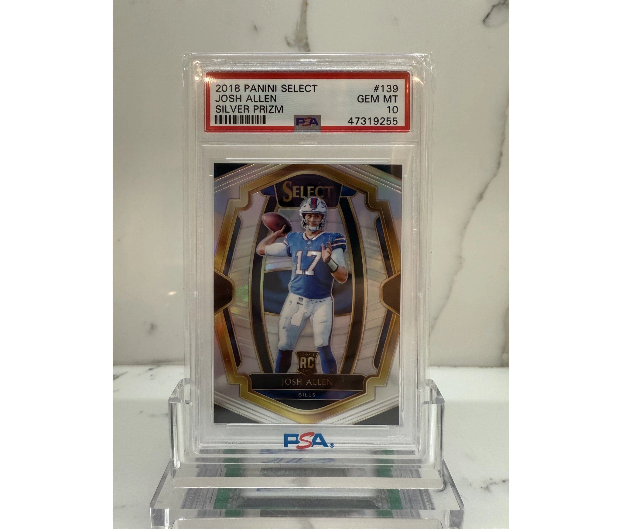 2018 Panini Select Josh Allen Silver Prizm PSA 10