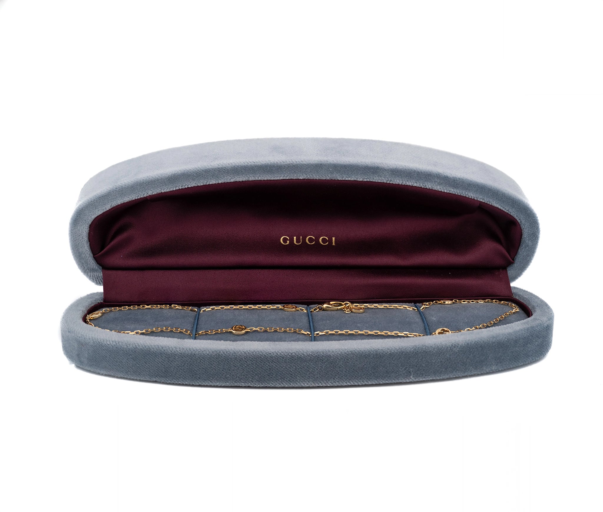 Gucci 18K Interlocking Station Necklace