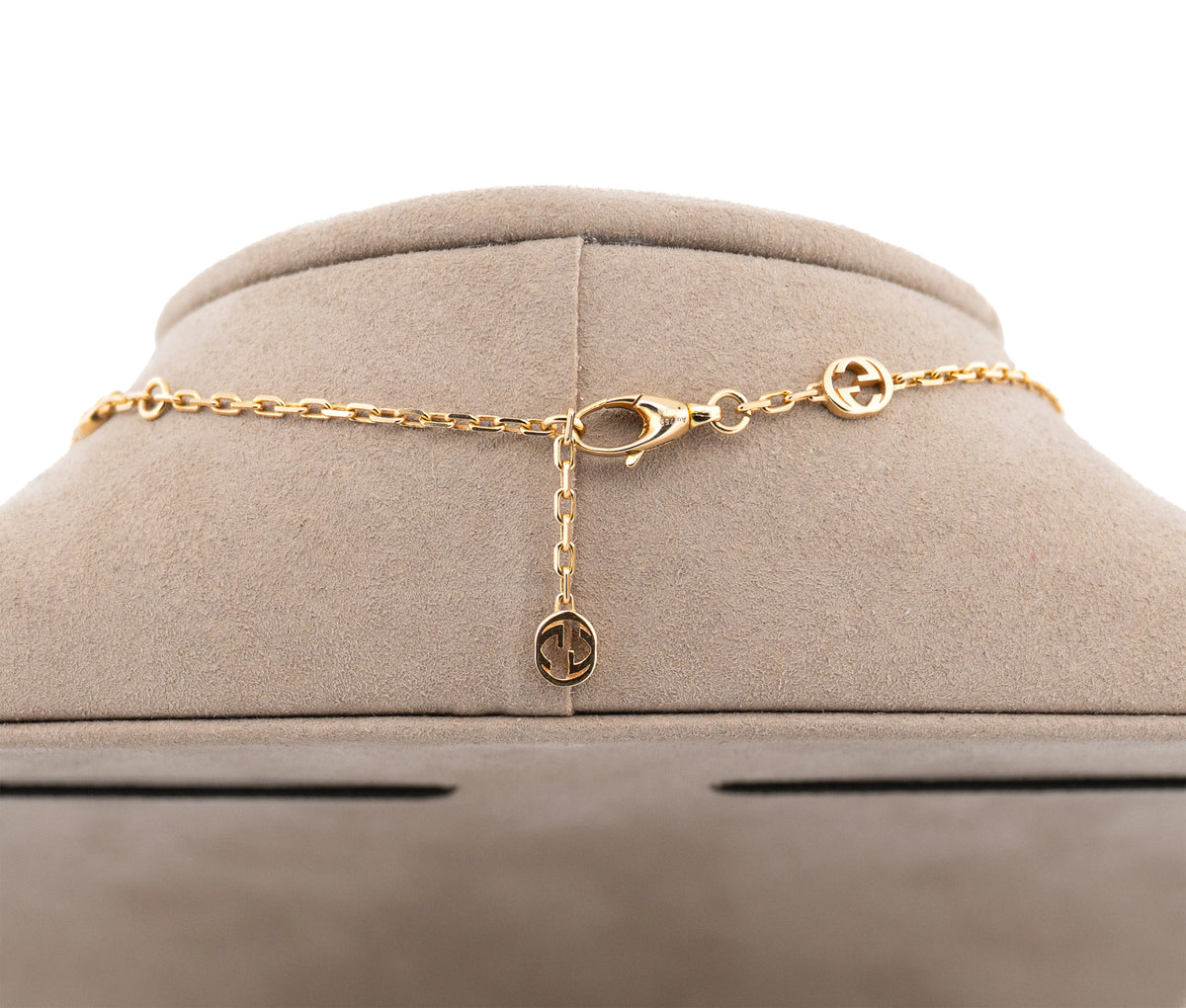 Gucci 18K Interlocking Station Necklace