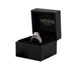 14K WG 0.59ct  Square Mod Brilliant IGI Certified Diamond Ring & Band Set