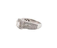 14K WG 0.59ct  Square Mod Brilliant IGI Certified Diamond Ring & Band Set
