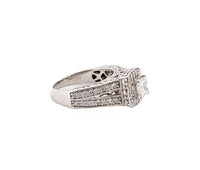 14K WG 0.59ct  Square Mod Brilliant IGI Certified Diamond Ring & Band Set