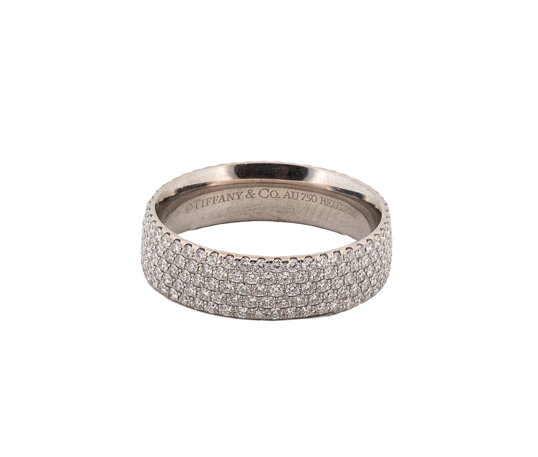 18K White Gold Tiffany & Co. Metro Style Diamond Band