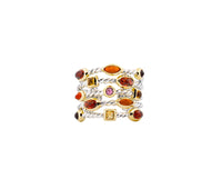 David Yurman Multi Gem Confetti Cuff Bracelet and Ring Set in Sterling & 18K YG