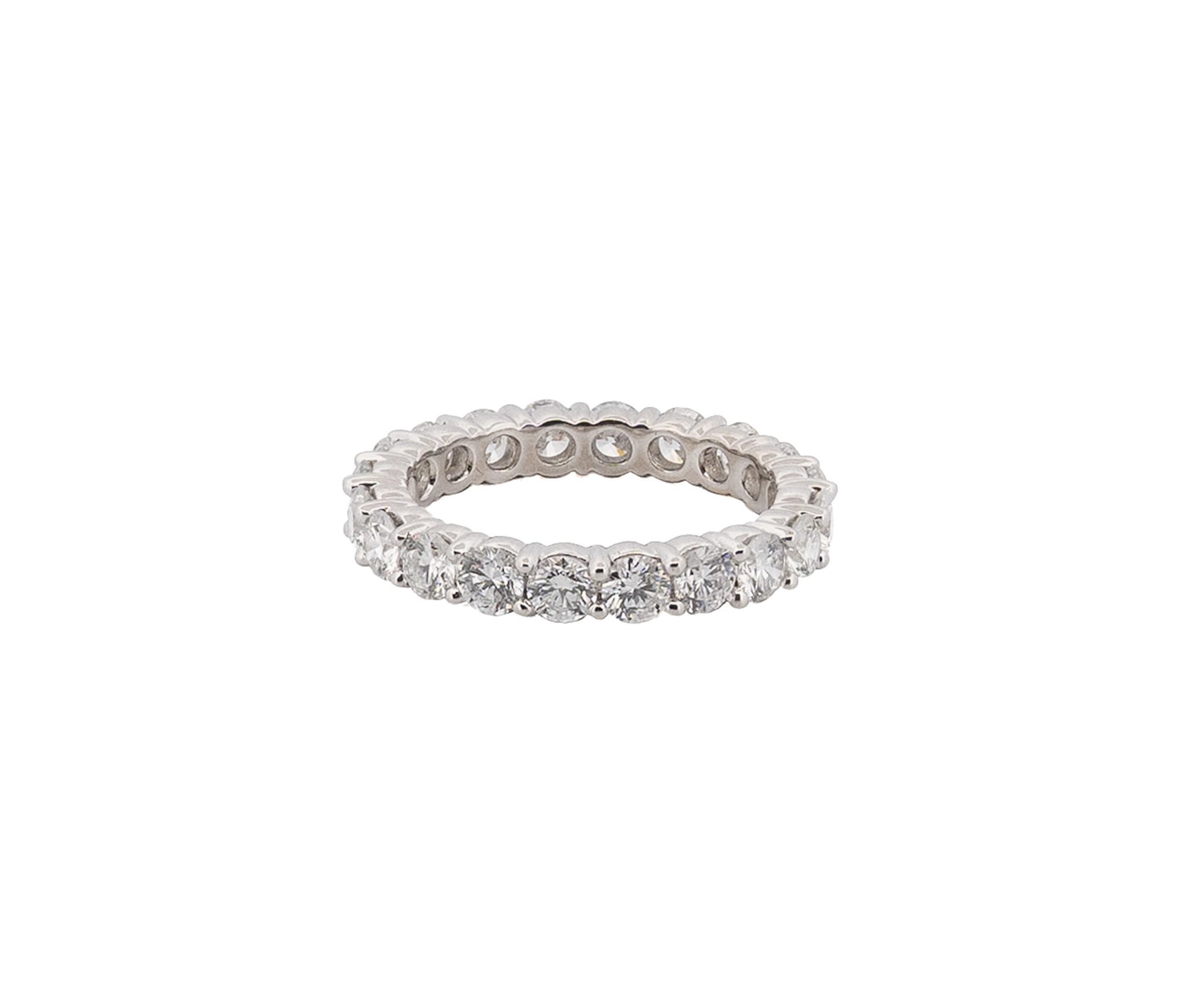 14KT White Gold 3.18 CTTW Lab Grown Diamond Eternity Band Ring