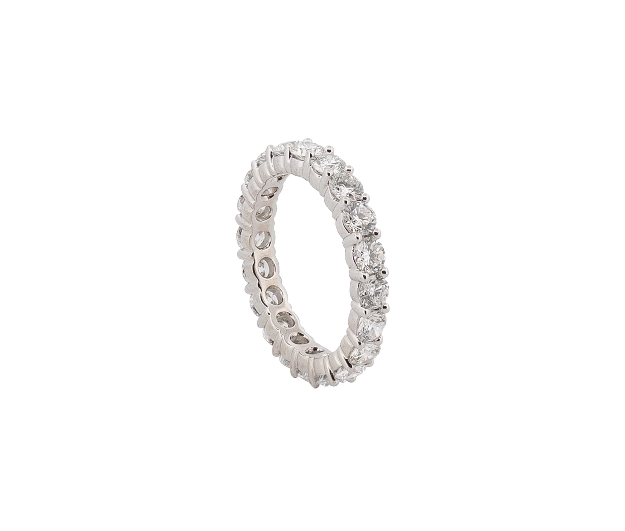 14KT White Gold 3.18 CTTW Lab Grown Diamond Eternity Band Ring