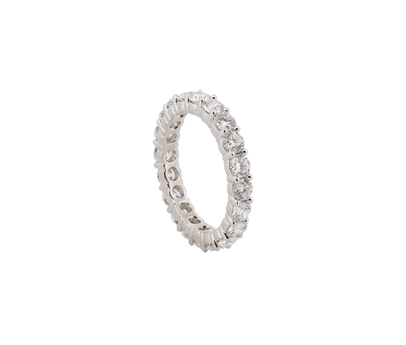 14KT White Gold 3.18 CTTW Lab Grown Diamond Eternity Band Ring