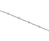 Platinum 1.28cttw. Round Brilliant Diamonds By The Yard Bracelet
