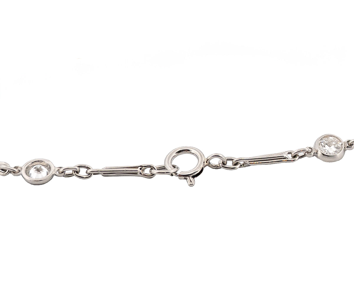 Platinum 1.28cttw. Round Brilliant Diamonds By The Yard Bracelet