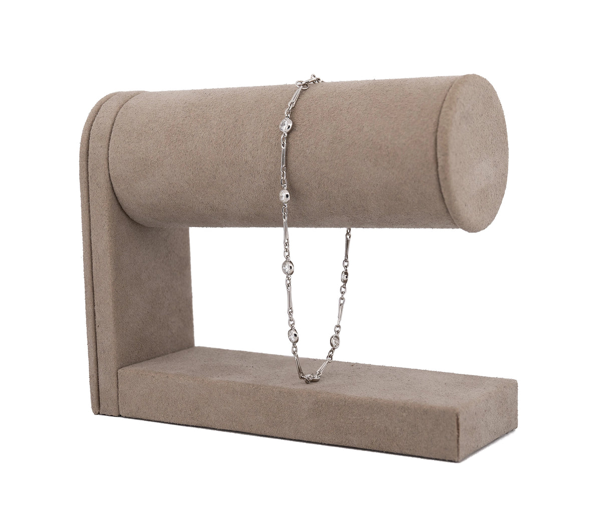 Platinum 1.28cttw. Round Brilliant Diamonds By The Yard Bracelet
