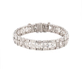 Platinum Omate Round Brilliant And Marquise Cut Diamond Bracelet