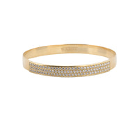 18K Yellow Gold 1.80Ct Round Brilliant Diamond Bangle Bracelet