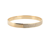 18K Yellow Gold 1.80Ct Round Brilliant Diamond Bangle Bracelet