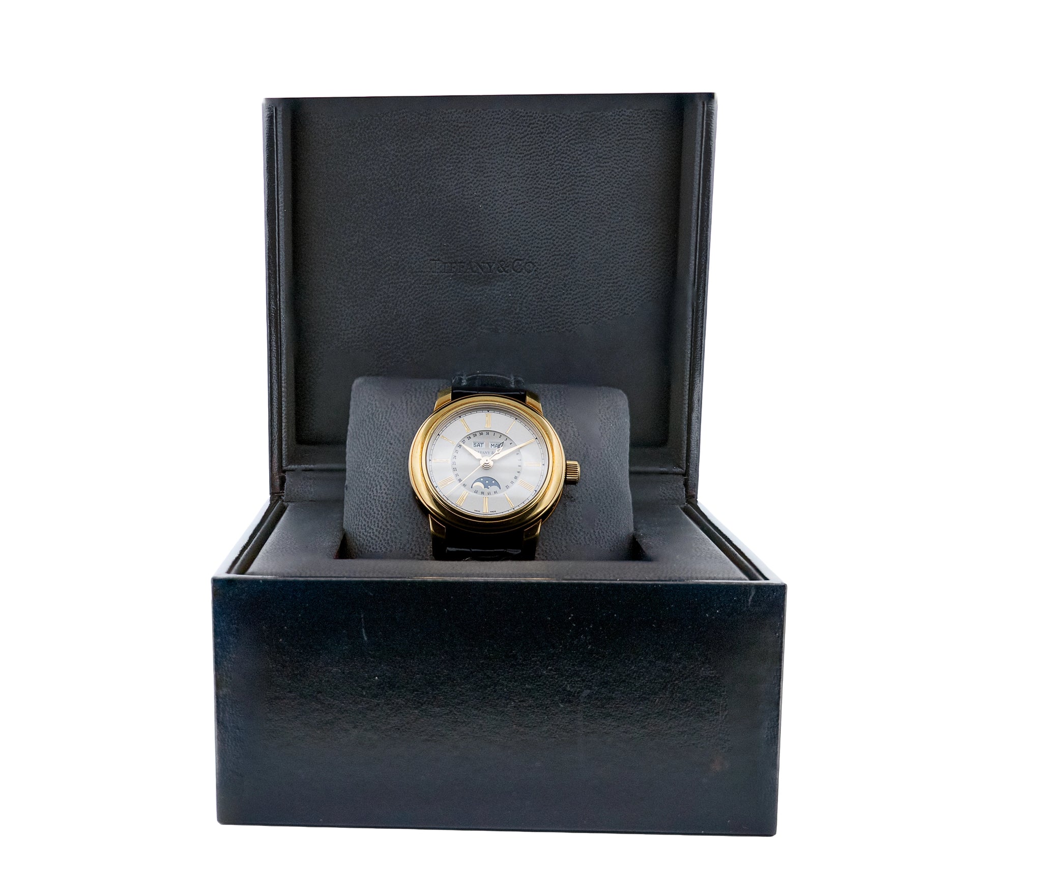 Tiffany & Co Atlas Triple Date Moonphase Annual Calendar 39 mm