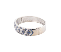 14K White Gold Sapphire & Diamond Bracelet