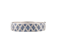 14K White Gold Sapphire & Diamond Bracelet