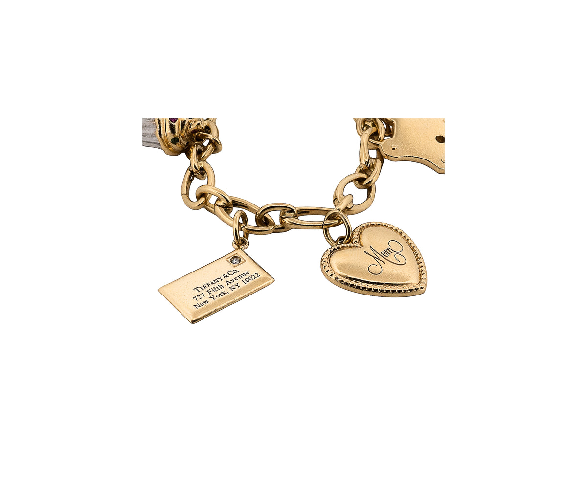 18K Tiffany & Co. Multi Charm Link Bracelet