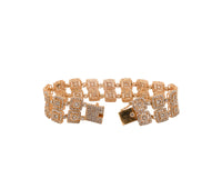 22K Yellow Gold 11.0cttw. Diamond Halo Style Diamond Bracelet
