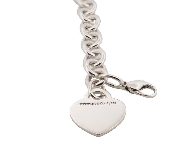 Tiffany & Co. Return to Tiffany Sterling Silver Heart Tag Bracelet w/ Diamond