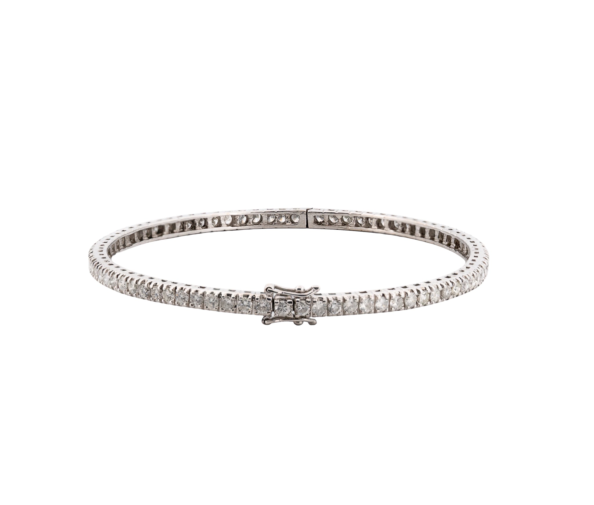14K White Gold Diamond Tennis Bracelet