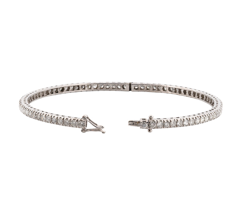 14K White Gold Diamond Tennis Bracelet